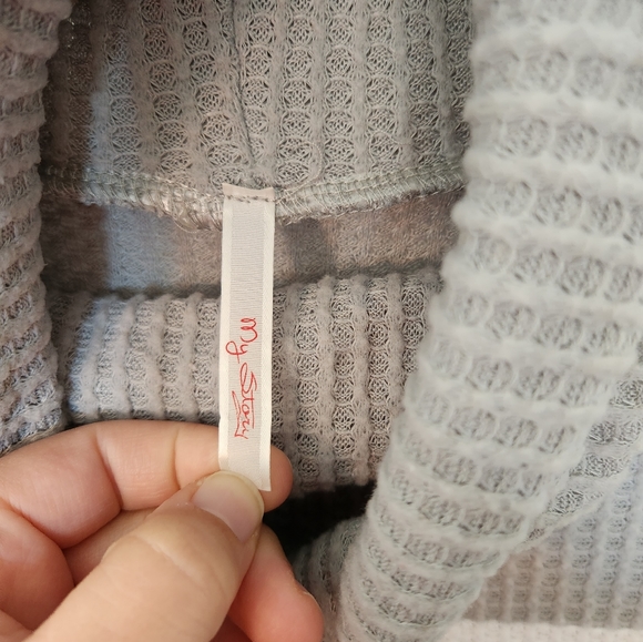 Neutral striped waffle knit - Picture 2 of 3